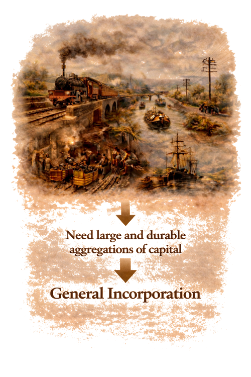 Industrialization driving need for general incorporation